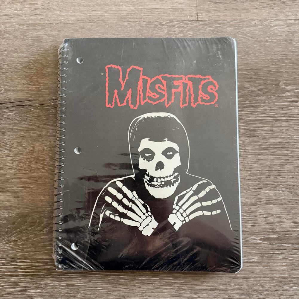 RARE Vintage Misfits Fiend Crossed Hands Spiral Notebook Punk Horror NEW